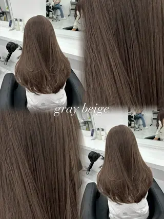 ロング カラー 韓国ヘア/赤み消し /大人透明感🫧のヘアスタイル
