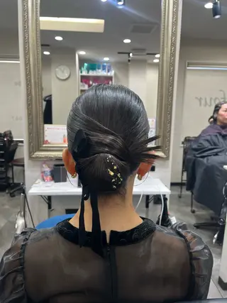 セミロング ヘアアレンジ 籾木 美優のヘアスタイル