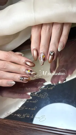 ネイル M🌷nail 長さだし専門店のネイルデザイン