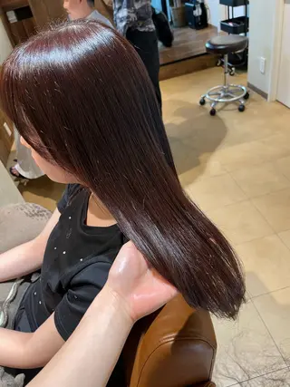ミディアム カラー end roll りんのヘアスタイル