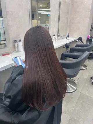 ロング カラー パーマ ヘアアレンジ メンズ キッズ ブリーチなしカラー/ ブラウン/レイヤーのヘアスタイル