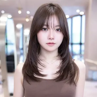 ロング 渋谷/韓国レイヤー 艶カラー特化マサキのヘアスタイル