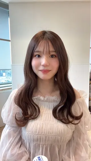 セミロング カラー ヘアアレンジ RIHO/愛されモテ /透明感カラーのヘアスタイル