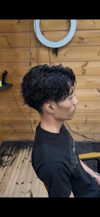 ミディアム パーマ メンズ ✂️メンズ専門‼️ 聞谷 友貴矢 ✂️のヘアスタイル