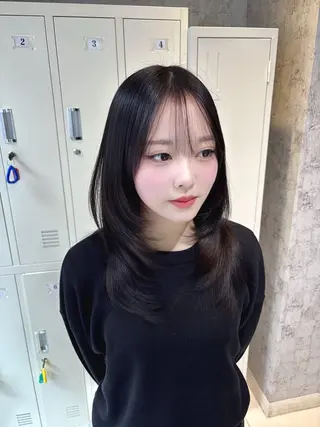 ロング 韓国レイヤー/カラー 🐈‍⬛💗miyuのヘアスタイル