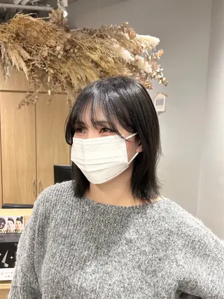 ミディアム カラー Lien by kiitos所属・韓国ヘア×レイヤー カット/上田丈也のヘアスタイル