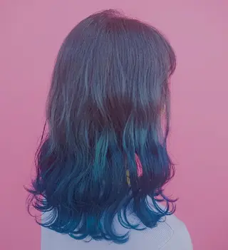 セミロング カラー 艶髪サラサラカラー 🌈前原健吾のヘアスタイル