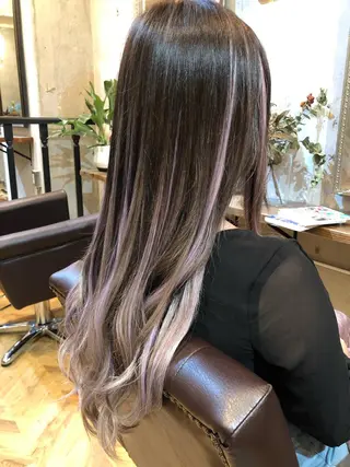 セミロング カラー エクステ指名No.1 【店長】橘田のヘアスタイル