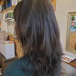 カラー セミロング フリーランス所属・韓国ヘア レイヤー くびれヘアMATSUのヘアスタイル