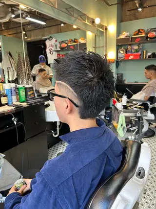 ショート TIGHT SWAG  BARBERWORKS三軒茶屋所属・TIGHTSWAG ジュネのヘアスタイル