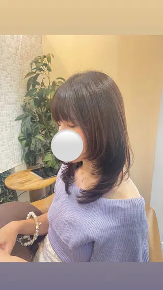 セミロング サービス満足度 No1👑植田愛夕のヘアスタイル