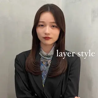 ロング 𝙆𝙖𝙞🎀🩶 レイヤー/縮毛矯正のヘアスタイル