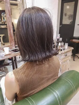 ミディアム カラー すずき えりのヘアスタイル