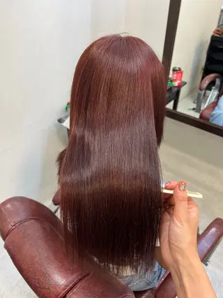 セミロング カラー 吉岡 なみのヘアスタイル