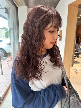 ロング パーマ AR.MARA hair  studio所属・ウェーブパーマ サトウヒカルのヘアスタイル