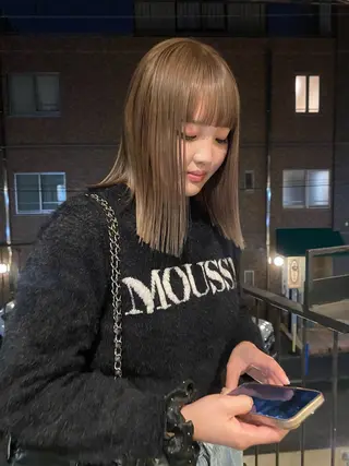 セミロング YUUKI/ボブ パーマ.ウルフのヘアスタイル