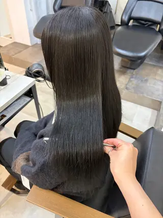 セミロング カラー 🥀韓国ヘア🥀 宮津真菜のヘアスタイル