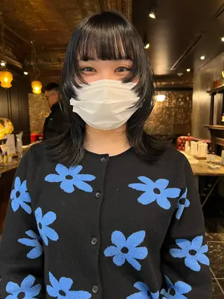 セミロング カラー haco＋所属・圧倒的デザイン力 店長🎨RENAのヘアスタイル