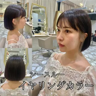 ショート カラー パーマ ヘアアレンジ メンズ キッズ ネイル マツエク・マツパ アイブロウ 《褒められる》 透明感カラー/小嶋のヘアスタイル