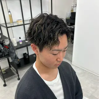 ショート カラー パーマ メンズ 森龍馬 メンズ専門美容師のヘアスタイル