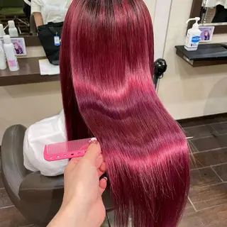 ロング カラー メンズ/艶髪/カラー サクラ🌸のヘアスタイル