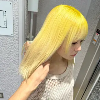 ミディアム カラー ダブルカラー 韓国レイヤーKYONのヘアスタイル