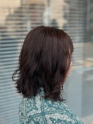 セミロング パーマ 村崎 美彩希のヘアスタイル