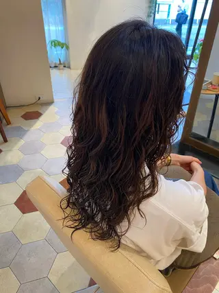 セミロング パーマ 菊池大一 溝の口パーマのヘアスタイル