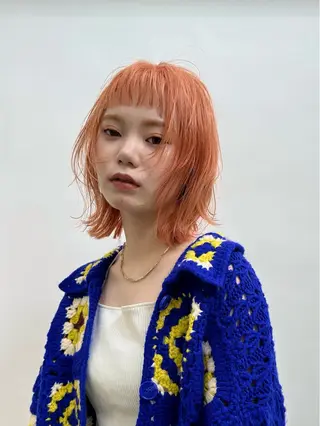 ミディアム 青木龍樹/パーマモデ ル/似合わせパーマのヘアスタイル