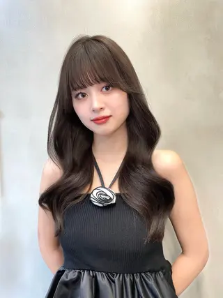 セミロング カラー 美髪矯正 ブリーチな しダブル🍒❤ゆうきのヘアスタイル