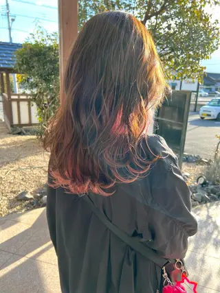 ミディアム カラー パーマ Artist 藤﨑紘成のヘアスタイル