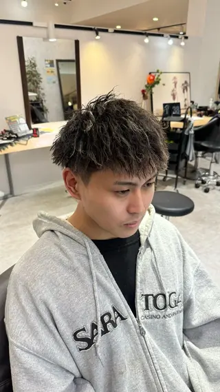 パーマ メンズ 山脇 郁叶のヘアスタイル