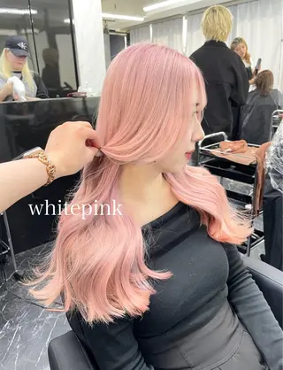 ロング カラー エクステ🩵ブリーチ 韓国ヘア🩵KAEのヘアスタイル