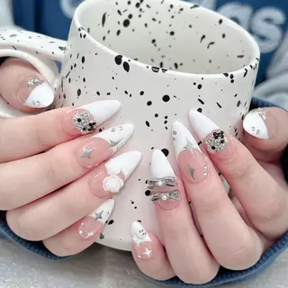 ネイル 長いだし/スカルプ/ パラシェルN.oneのネイルデザイン