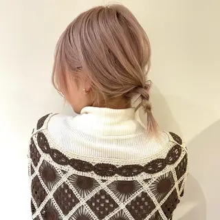 ミディアム カラー ヘアアレンジ り なのヘアスタイル
