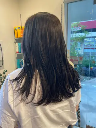 ロング カラー 木村 架音のヘアスタイル