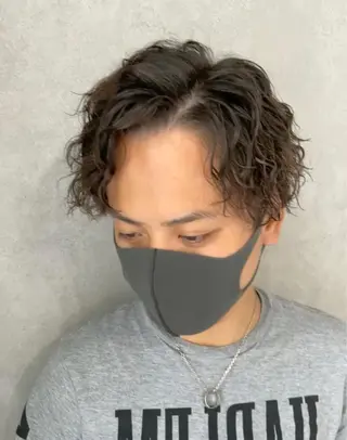 ミディアム パーマ メンズ TETISS所属・💈メンズハイライト 南谷💈のヘアスタイル