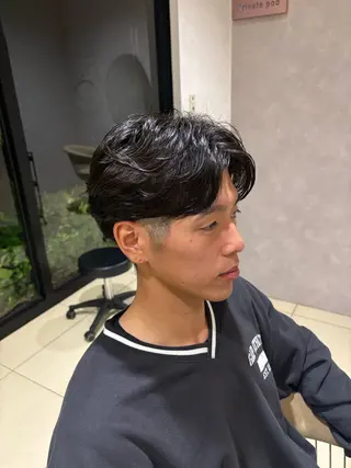 パーマ メンズ 笹川 聖奈のヘアスタイル