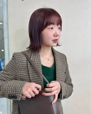 ミディアム カラー 似合わせ/美髪カラー /カンナのヘアスタイル