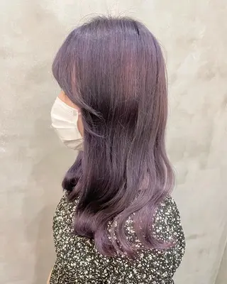 ロング カラー ヘアアレンジ 【ピンク/韓国ヘア/ ヘアセット】亜海のヘアスタイル