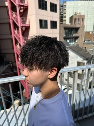 パーマ メンズ 梅田中崎町メンズ 美容師ユースケのヘアスタイル
