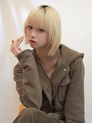 ミディアム 🎀ゆうな/艶髪/ 透明感カラー🎀のヘアスタイル