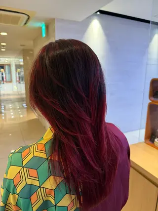 セミロング SANA/ツヤカラー /カット大船のヘアスタイル