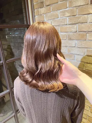 セミロング 🧡ミルクティー/ レイヤー🧡ショウナのヘアスタイル