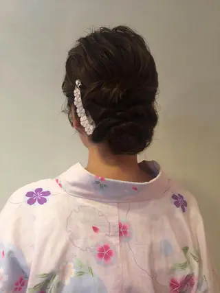 ロング ヘアアレンジ 平川 友希子のヘアスタイル
