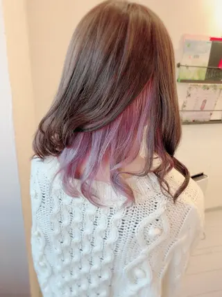 ミディアム カラー ケアブリーチ&シール エクステの店和田翔莉のヘアスタイル