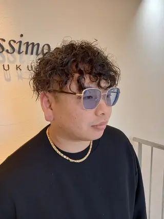 パーマ メンズ 飯田・髪質改善縮毛矯 正・カラー・パーマのヘアスタイル