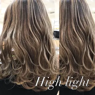 セミロング カラー ✨艶ブリーチカラー ✨四ノ宮裕己のヘアスタイル