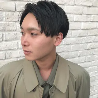 ショート カラー パーマ メンズ 平内 賢人のヘアスタイル