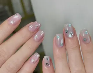 ネイル By moonネイル 🌷ワンホン/韓国風のネイルデザイン